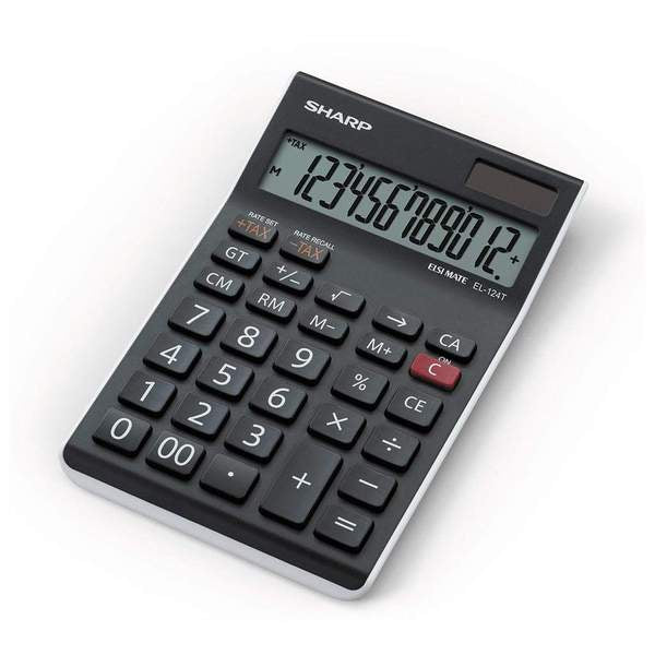 sharp el-124twh twin power desktop tax calculator
