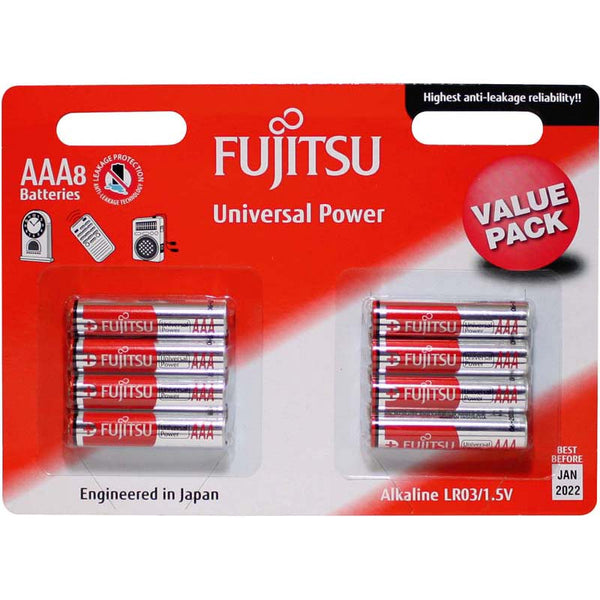 Fujitsu Batteries Aaa Universal 8 Pack 1.5v Power