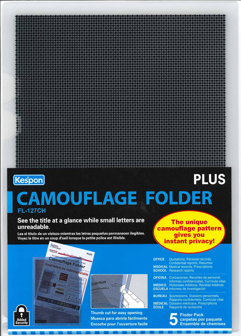plus camouflage folder pp a4 PACK OF 5