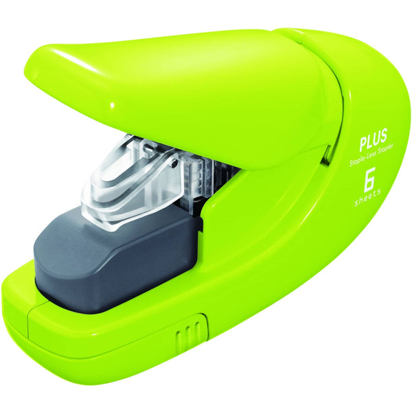 plus stapleless stapler#colour_GREEN