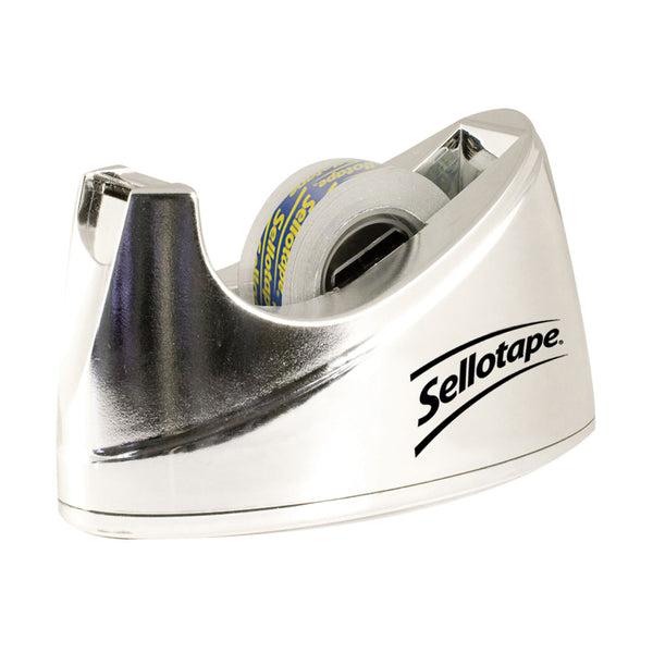 Sellotape Chrome Tape Dispenser Small 33m