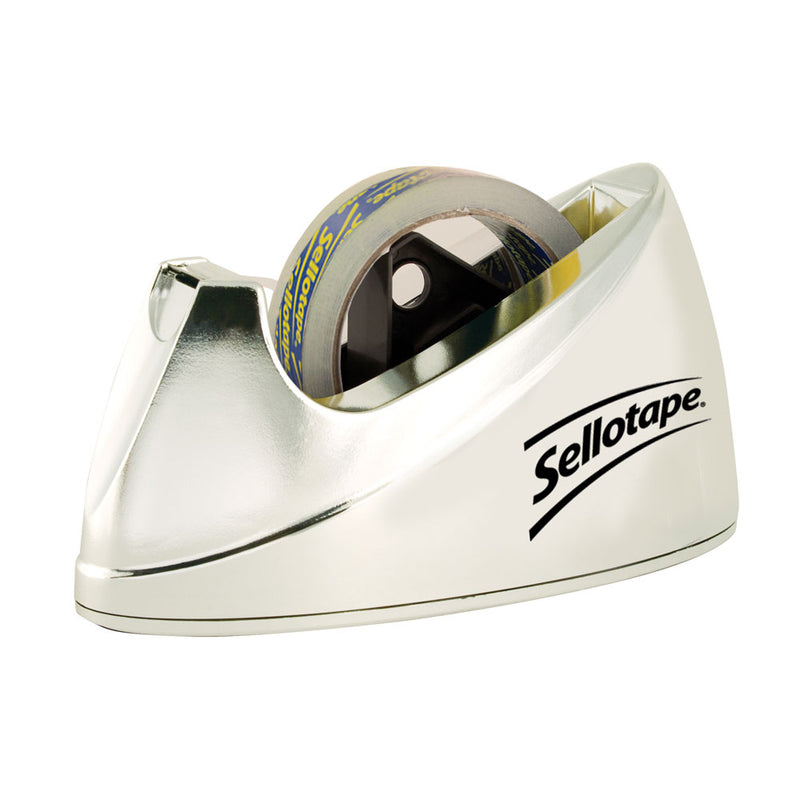 Sellotape Chrome Tape Dispenser Large 66m