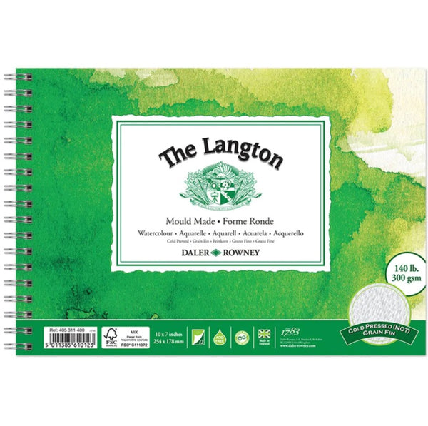 Daler Rowney Langton Spiral 10x7 Inches#paper press_COLD PRESSED