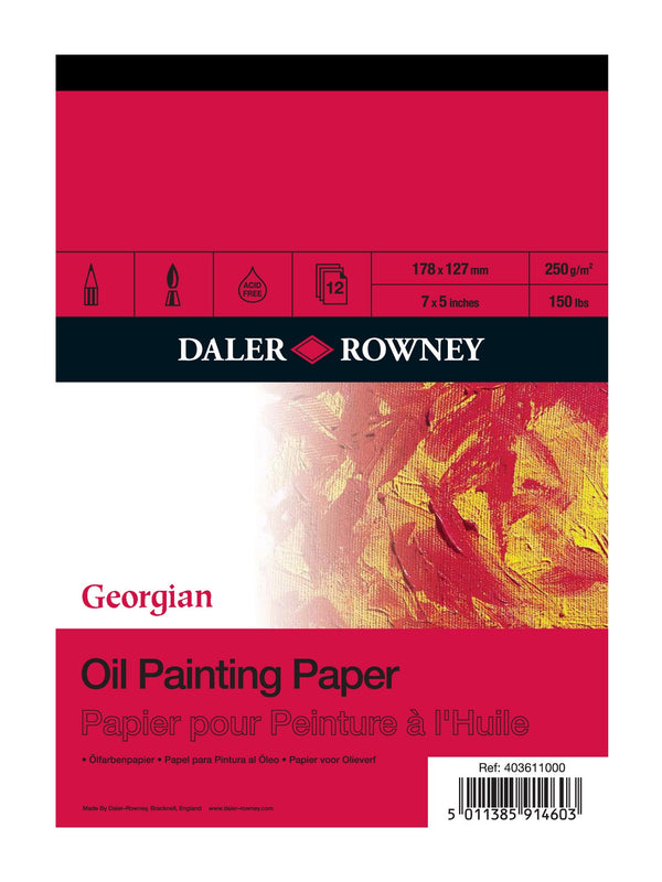 Daler Rowney Georgian Oil Pad#size_7X5 INCHES