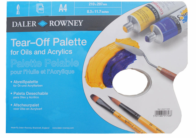 Daler Rowney Tear-Off Palette Oil & Acrylic (Blue)