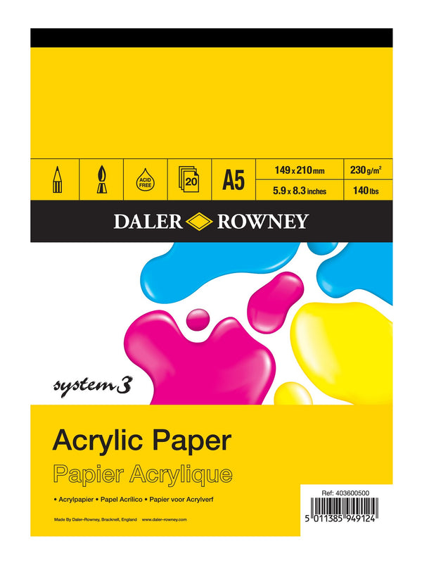 Daler Rowney System 3 Acrylic Pad#Size_A5