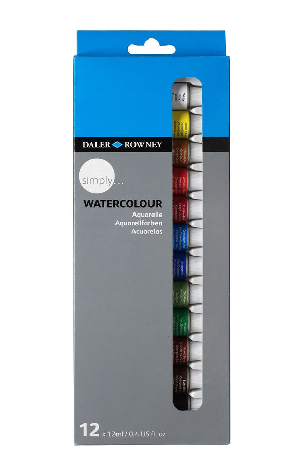 Daler Rowney Simply Watercolour 12x12ml Set