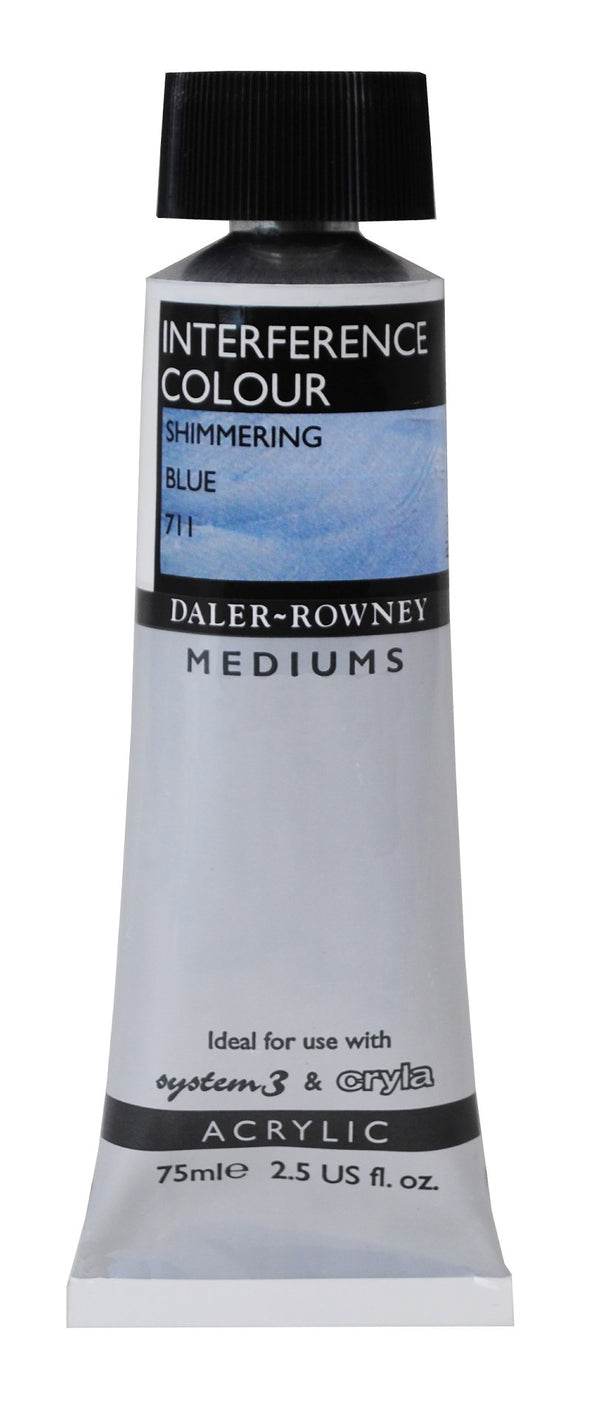 Daler Rowney 75ml Interference Medium#colour_SHIMMERING BLUE