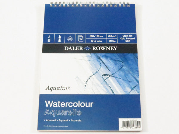 Daler Rowney Aquafine Watercolour Spiral - 12 Sheets#size_10X7 INCHES