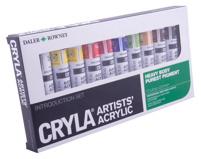 Daler Rowney Cryla Introduction Paint Set Of 10 X 22ml