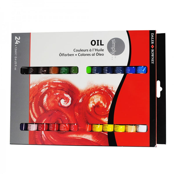 Daler Rowney Simply Oil 24x12ml Paint Set#Pack size_24