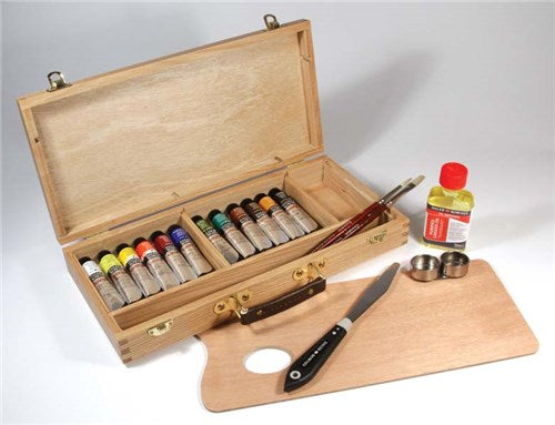 Daler Rowney Georgian Oil Colour Artists' Wooden Box Set