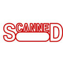 xstamper cx-bn 1197 scanned/date red