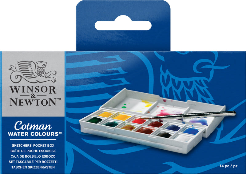 Winsor & Newton Cotman Watercolour Sketchers Pocket Box Of 12 Half Pan