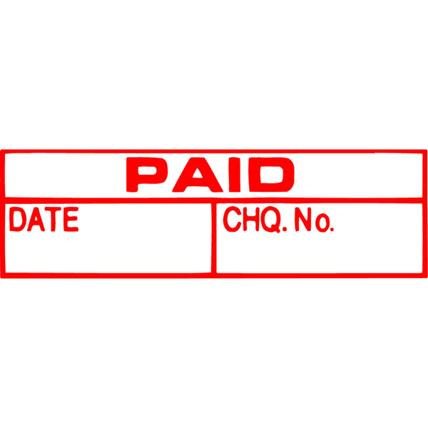 xstamper cx-bn 1533 paid/date/chq no red
