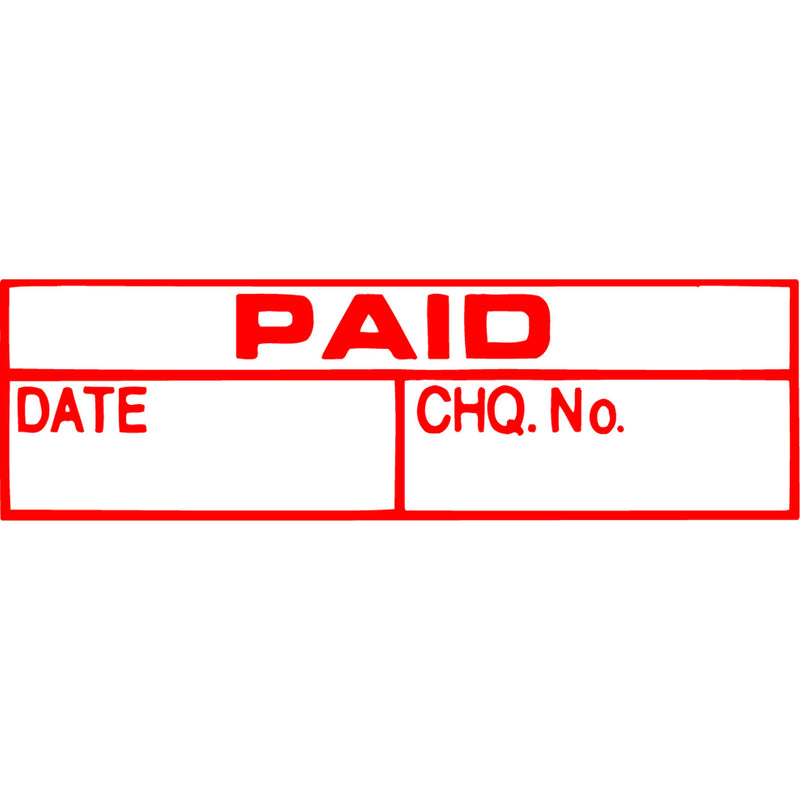 xstamper cx-bn 1533 paid/date/chq no red