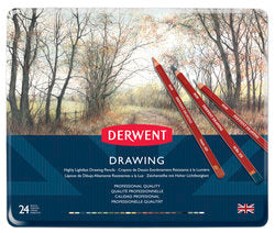 Derwent Drawing Pencil Tin Of 24