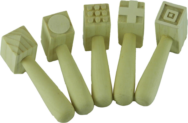 anthony peters wooden pattern hammers set of 5