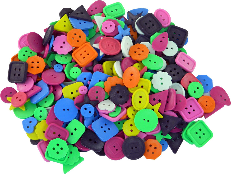 Bright Craft Buttons Assorted Colours 450gm