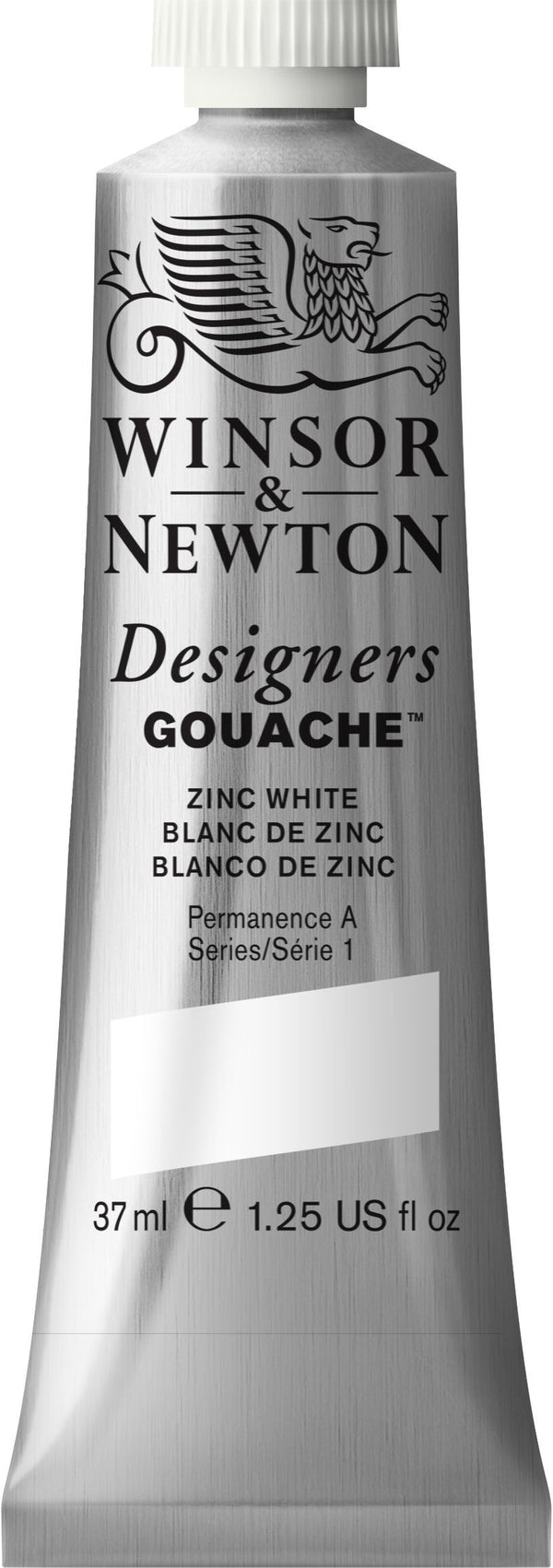 Winsor & Newton Designers' Gouache Paint 37ml#colour_ZINC WHITE