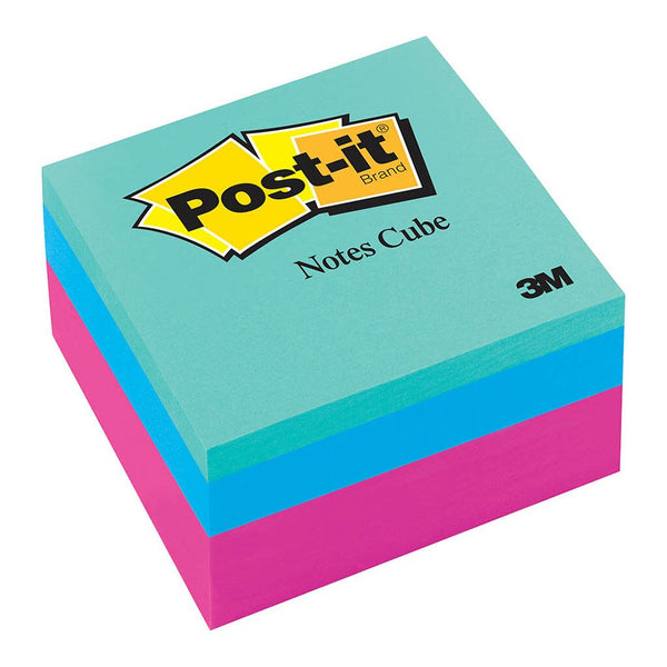 post-it notes memo cube pink wave 2027-rcr 76mmx76mm 400 sheets