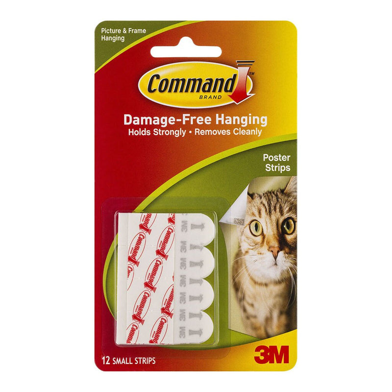command strips poster 17024 small white pack of 12