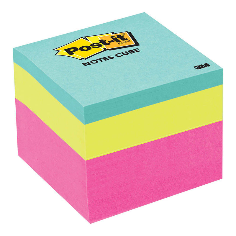 post-it notes mini cube 2051-flt pink wave 48x48mm 400 sheet cube