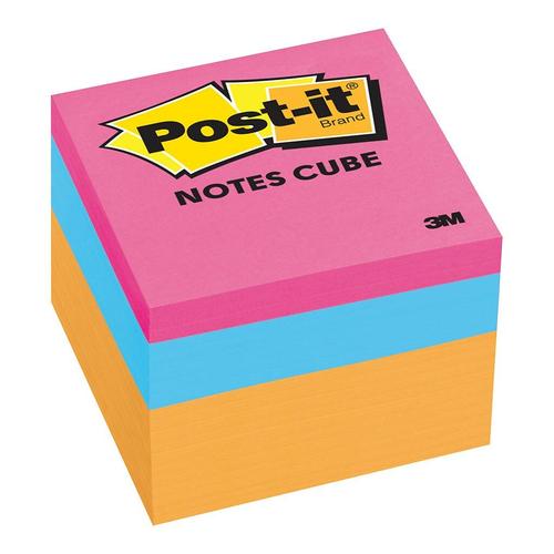 post-it notes mini cube 2051-n orange wave size 48mm x 48mm 400 sheet pads