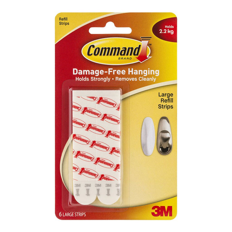 command strips refill 17023p large white pack of 6