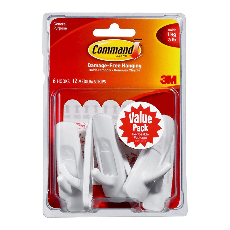 command hook 17001 medium white