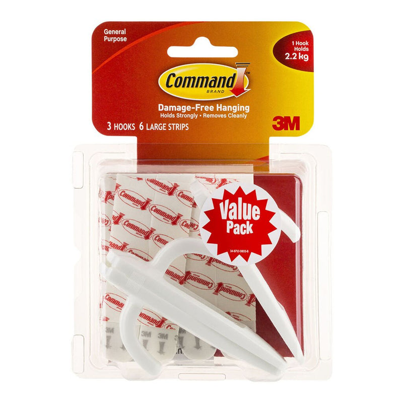 command hook 17003 large white