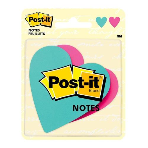 post-it notes 7350-hrt die cut heart size 73.6mm x 71.1mm 150 pack 2 pads