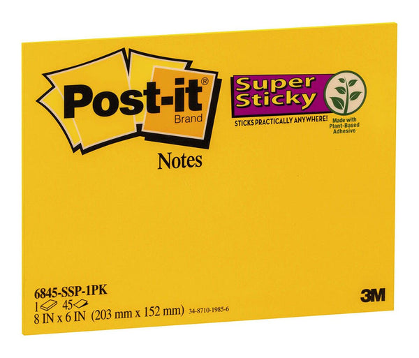 post-it super sticky meeting notes 6845-ssp rio de janiero 202x152mm 45 sheet pad