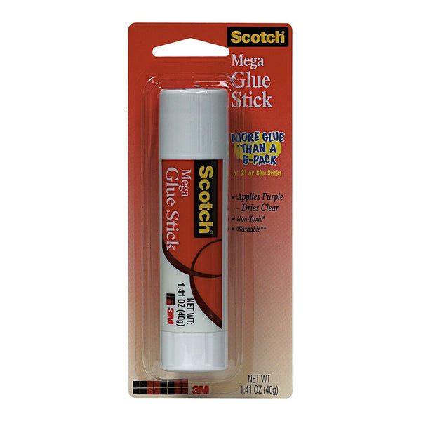 scotch mega permanent purple glue stick 6108-mega 40g