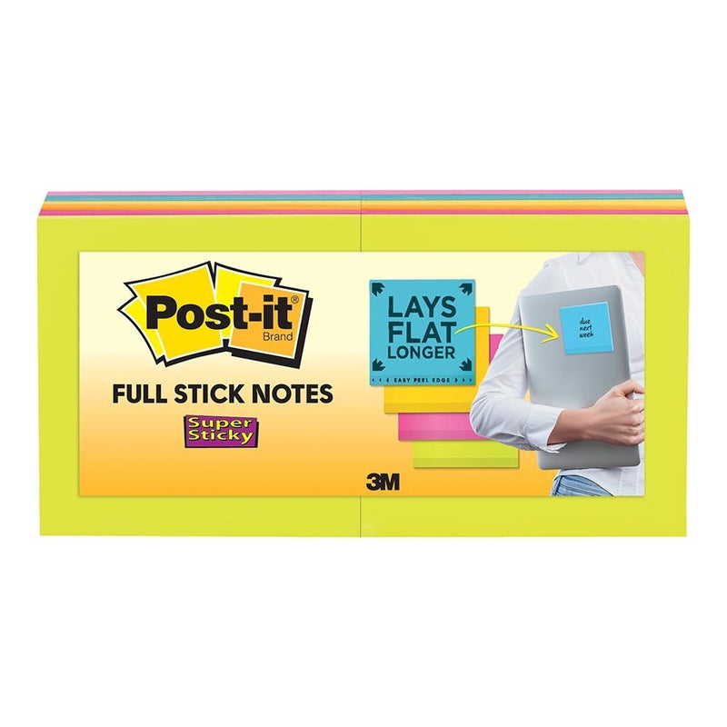 post-it super sticky full stick notes f330-12ssau rio pack of 12