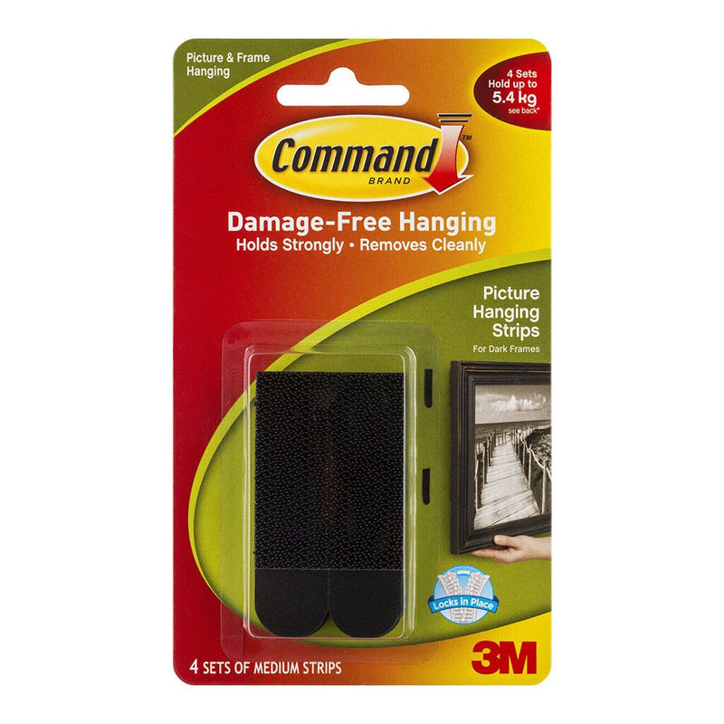 command strips picture hanging 17201blk medium black pack of 4 pairs
