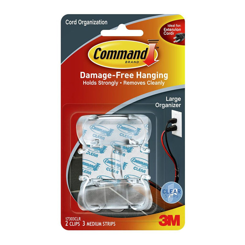 command clips cord organiser 17303clr large clear pack of 2