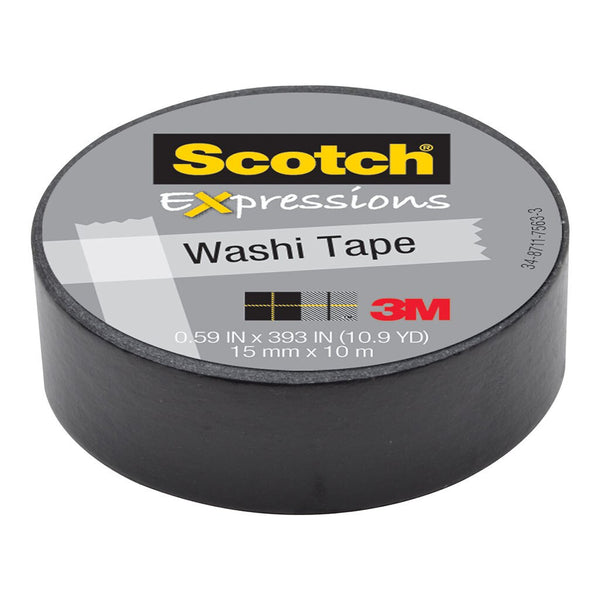 Scotch Expressions Washi Tape C314-BLK 15mmx10m Black