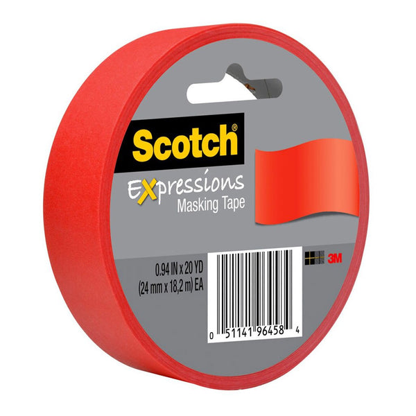 scotch expressions masking tape 3437-prd-esf 24mmx18m red