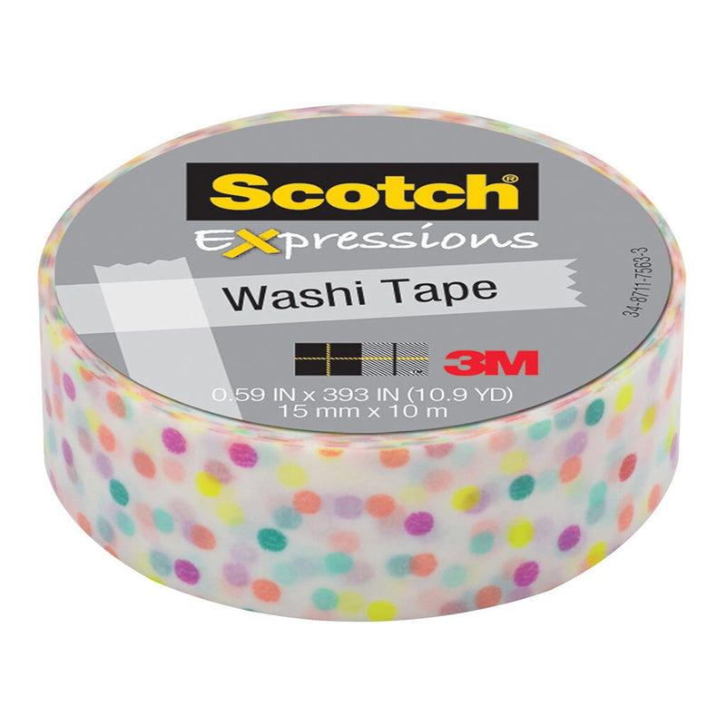 Scotch Expressions Washi Tape C314-P47 15mmx10m Fun Dots