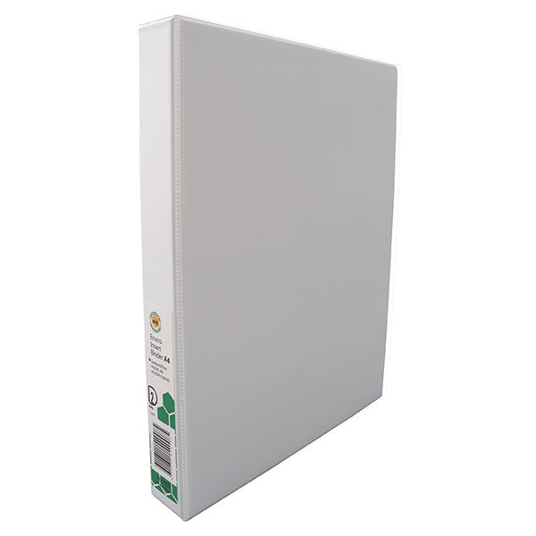 marbig ringbinder clear view a4 25mm 2d white