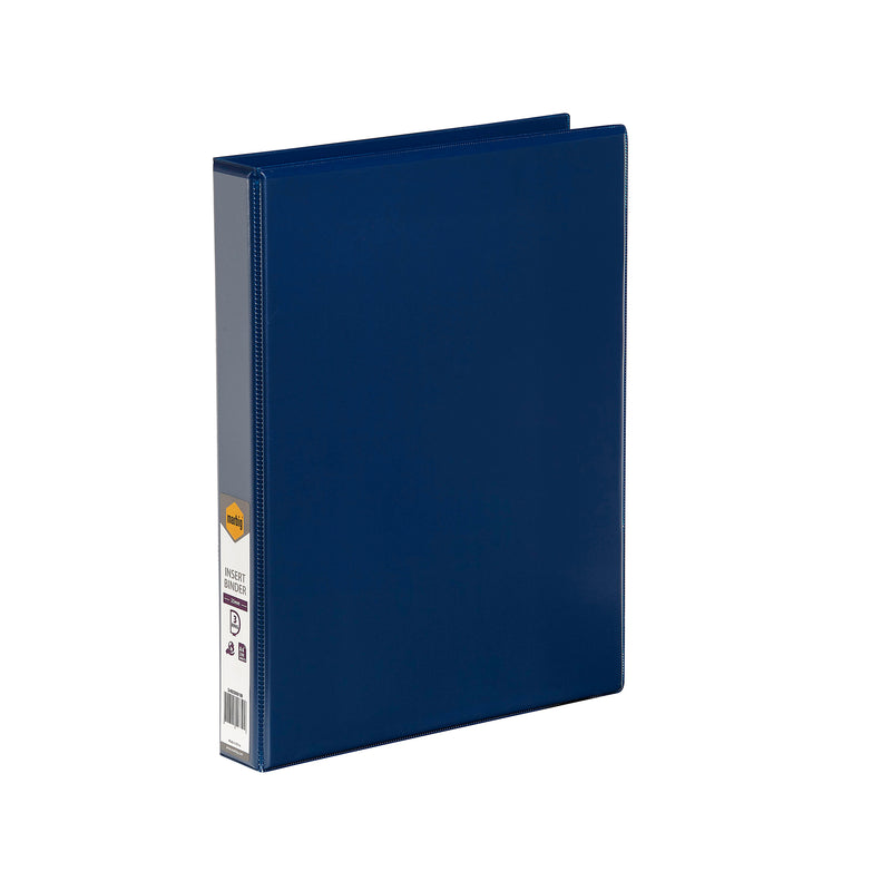 marbig® clearview insert binder a4 25mm 3d blue