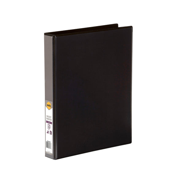 marbig® clearview insert binder a4 25mm 3d black