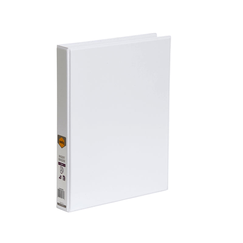 marbig® clearview insert binder a4 25mm 3d white