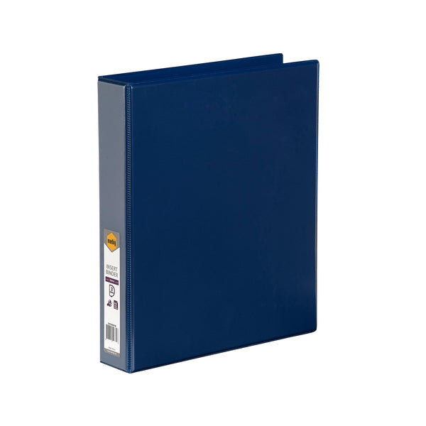 marbig® clearview insert binder a4 38mm 3d blue