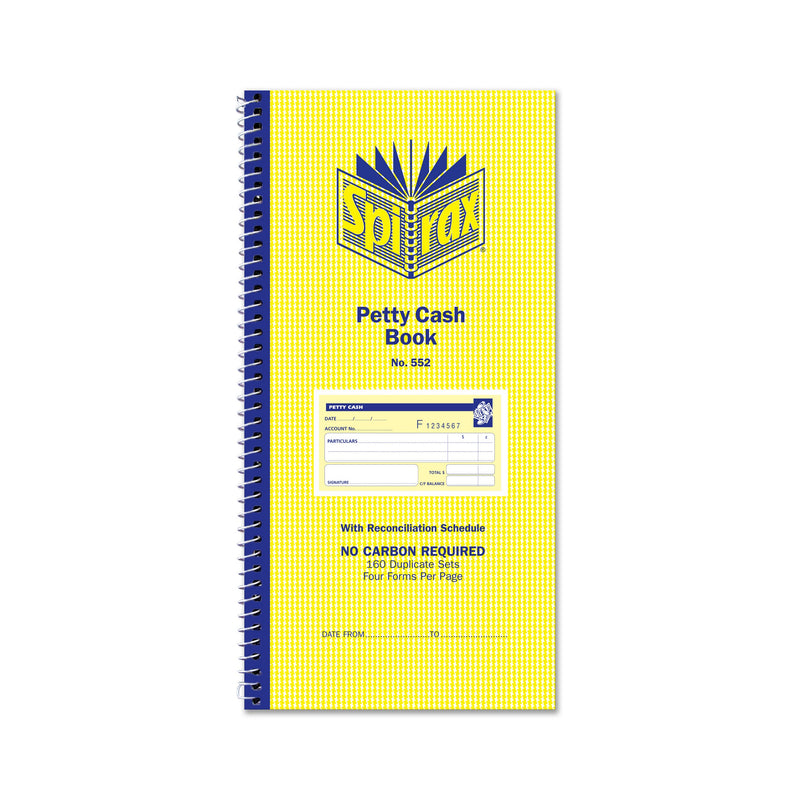 spirax 552 petty cash book 279x144mm - pack of 10