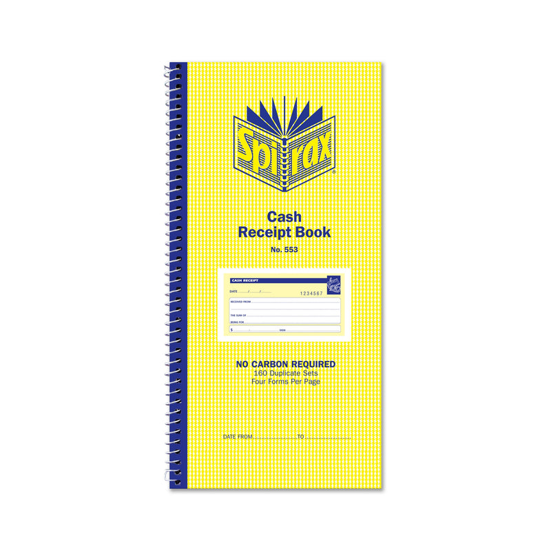 spirax 553 cash receipt book 279x144mm - pack of 10