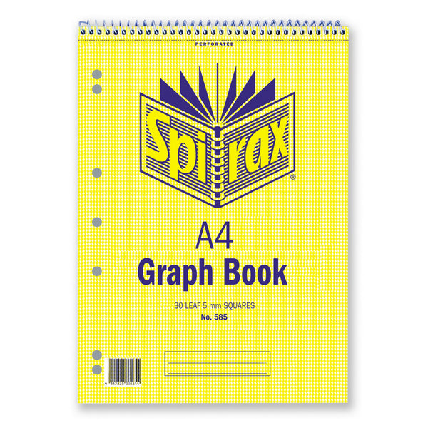spirax-585-graph-book-5mm-a4-30-leaf---pack-of-10