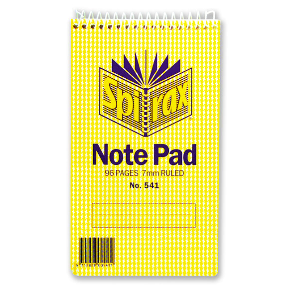 spirax 541 notebook 147x87mm 96 page t/o - pack of 20