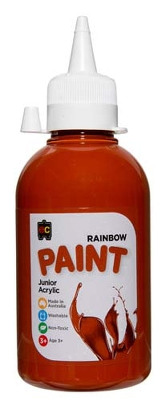 EC Rainbow Acrylic Paint Burnt Sienna 250ML